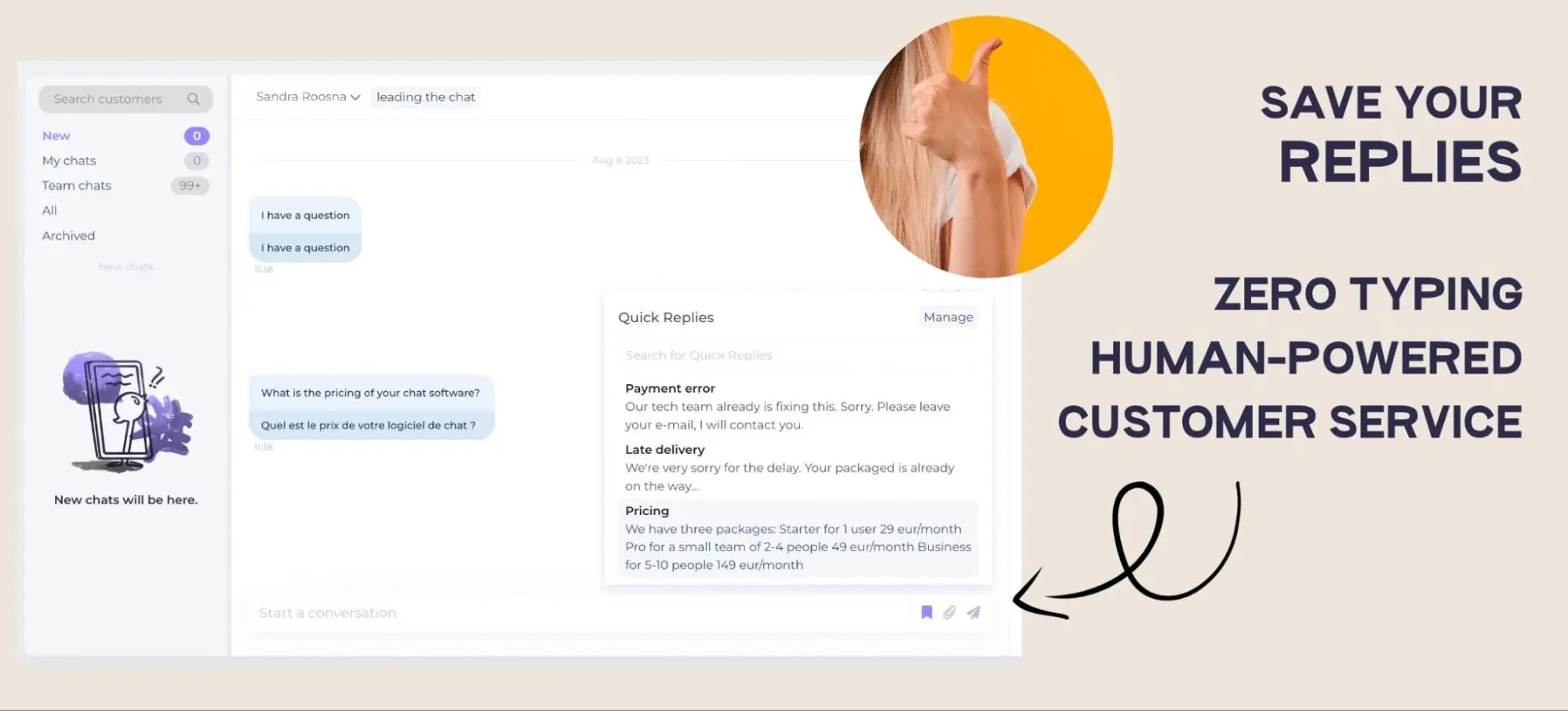 Chatbot or live chat to save replies and make customer support faster